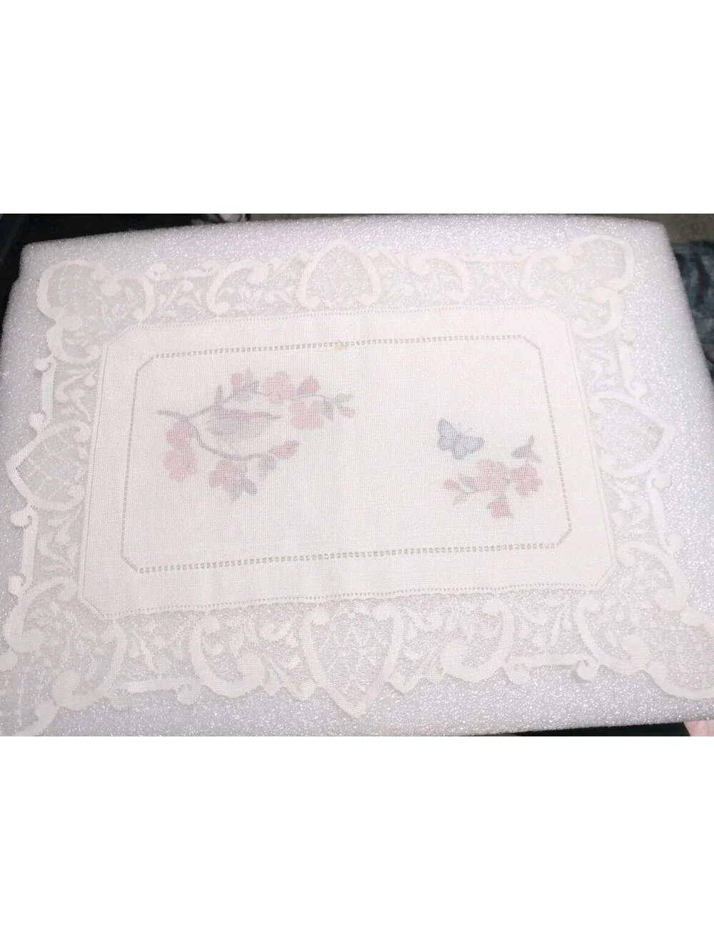 Vintage Bird Butterfly Flower Lace Doilie 19